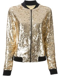 Женская золотая куртка с пайетками от P.A.R.O.S.H.