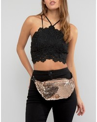Золотая поясная сумка от Asos