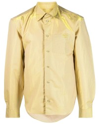 Мужская золотая рубашка с длинным рукавом от Martine Rose
