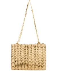 Женская золотая сумка от Paco Rabanne