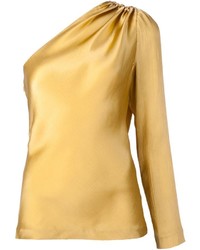 Золотая шелковая блузка от Cushnie et Ochs