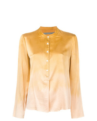 Золотая шелковая классическая рубашка