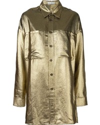 Женская золотая шелковая рубашка от Faith Connexion