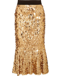 Золотая юбка из фатина от Dolce & Gabbana