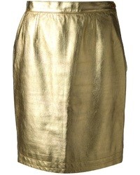 Золотая юбка-карандаш от Yves Saint Laurent