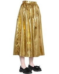 Золотая юбка-миди
