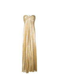 Золотое вечернее платье со складками от Alexis