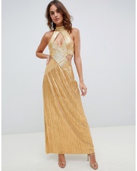 Золотое вечернее платье от ASOS DESIGN
