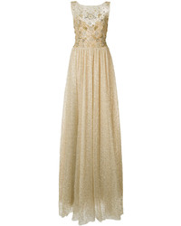 Золотое вечернее платье от Marchesa