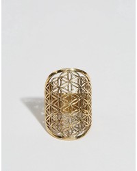 Золотое кольцо с цветочным принтом от Asos