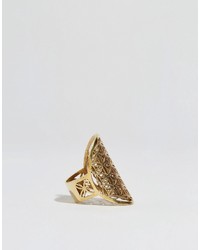 Золотое кольцо с цветочным принтом от Asos