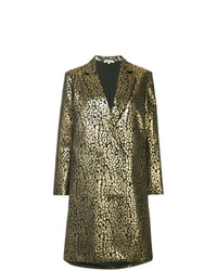 Золотое пальто с леопардовым принтом