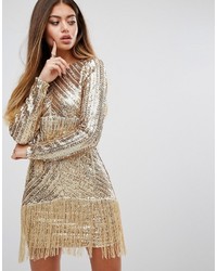 Золотое платье с пайетками от PrettyLittleThing