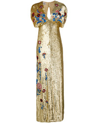 Золотое платье с пайетками от Temperley London
