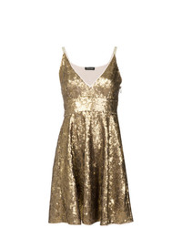 Золотое платье с пышной юбкой с пайетками от Twin-Set