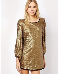 Золотое платье-свитер с пайетками от S.y.l.k