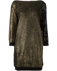Золотое платье-свитер с украшением от Sonia Rykiel