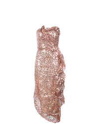 Золотое платье-футляр с пайетками от Rubin Singer