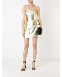 Золотое платье-футляр от Rubin Singer