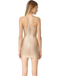 Золотое платье от Herve Leger
