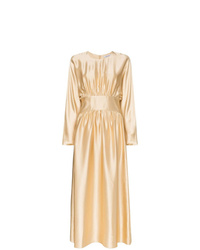 Золотое шелковое вечернее платье от Deitas