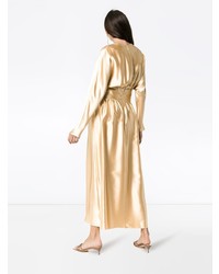 Золотое шелковое вечернее платье от Deitas