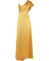 Золотое шелковое платье