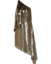 Золотое шелковое платье от Halston