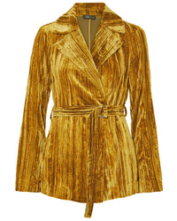 Женский золотой бархатный пиджак от Stine Goya