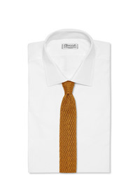 Мужской золотой вязаный галстук от Rubinacci