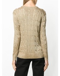 Женский золотой вязаный свитер от Polo Ralph Lauren