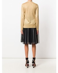 Женский золотой кардиган от Rochas