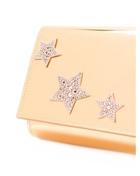 Золотой клатч с украшением от Giuseppe Zanotti Design