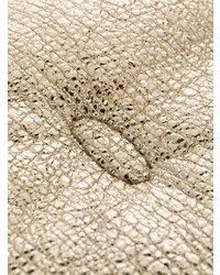 Золотой кожаный клатч от Anya Hindmarch