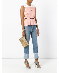 Золотой кожаный клатч от Anya Hindmarch