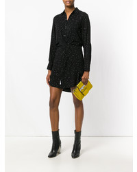 Золотой кожаный клатч от Sergio Rossi