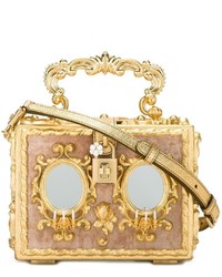 Золотой кожаный клатч от Dolce & Gabbana