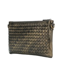 Золотой кожаный клатч от Bottega Veneta