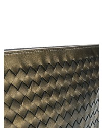 Золотой кожаный клатч от Bottega Veneta