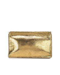 Золотой кожаный клатч от Jerome Dreyfuss