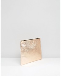 Золотой кожаный клатч от Asos