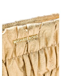 Золотой кожаный клатч от MICHAEL Michael Kors