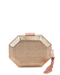 Золотой кожаный клатч от Olga Berg