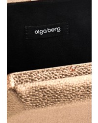 Золотой кожаный клатч от Olga Berg