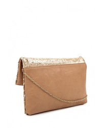 Золотой кожаный клатч от Piazza Italia