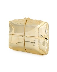Золотой кожаный клатч от Benedetta Bruzziches
