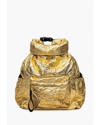 Женский золотой кожаный рюкзак от Labbra