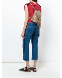 Женский золотой кожаный рюкзак от See by Chloe