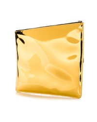 Золотой кожаный стеганый клатч от Corto Moltedo