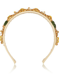 Золотой ободок/повязка с украшением от Dolce & Gabbana